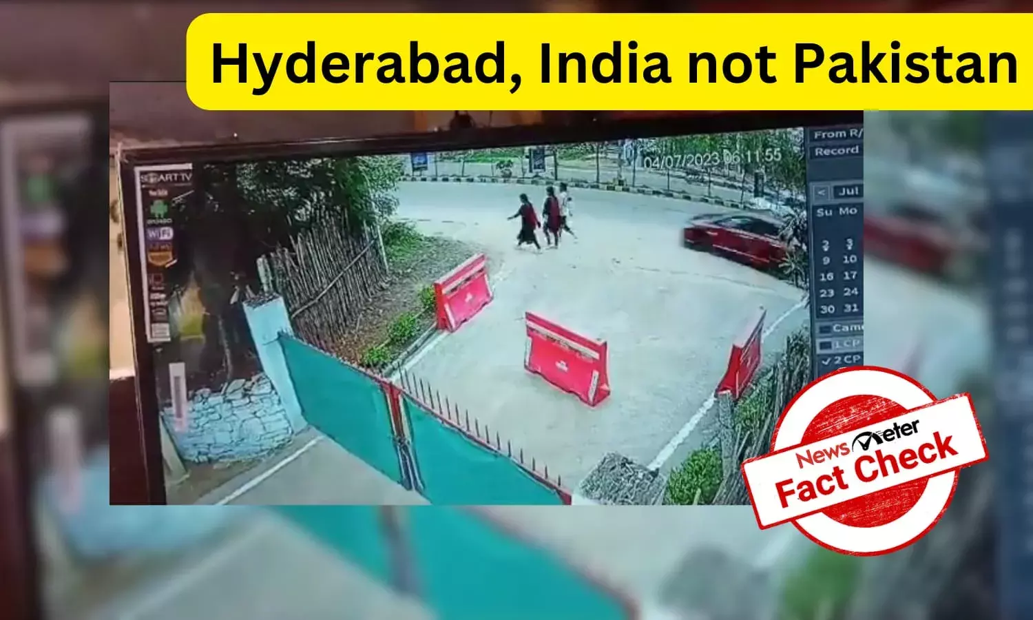 Fact Check: Viral video of car crash is from Hyderabad, India not Hyderabad, Pakistan