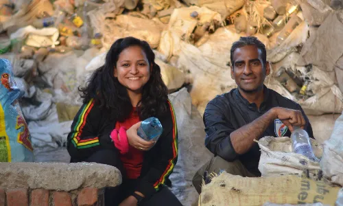 Lamps to serving platters: Madhuri Balodi from Noida creates magic from any used liquor bottle.