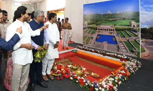 Jagan lays foundation for 7-Star Oberoi Hotels in Gandikota, Visakhapatnam and Tirupati