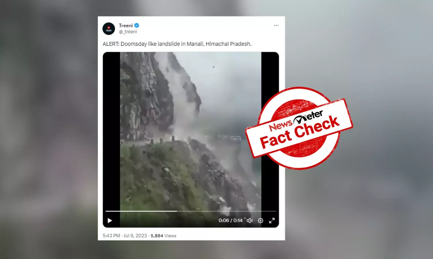 Fact Check: Viral video of landslide is not from Manali, Himachal Pradesh