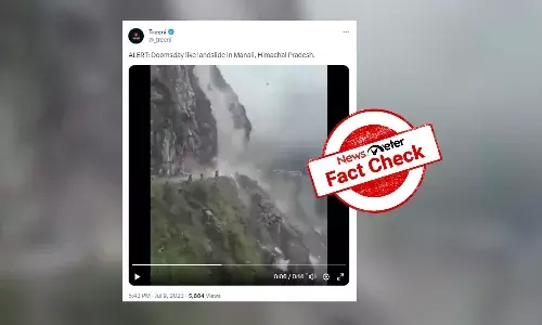 Fact Check: Viral video of landslide is not from Manali, Himachal Pradesh