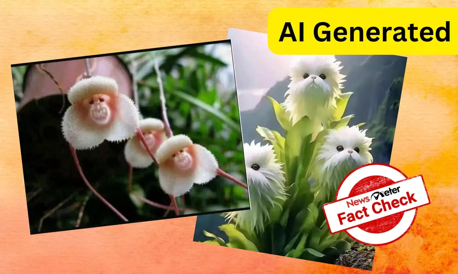 Fact Check: Viral image of rare blooming Monkey Flower is AI-generated
