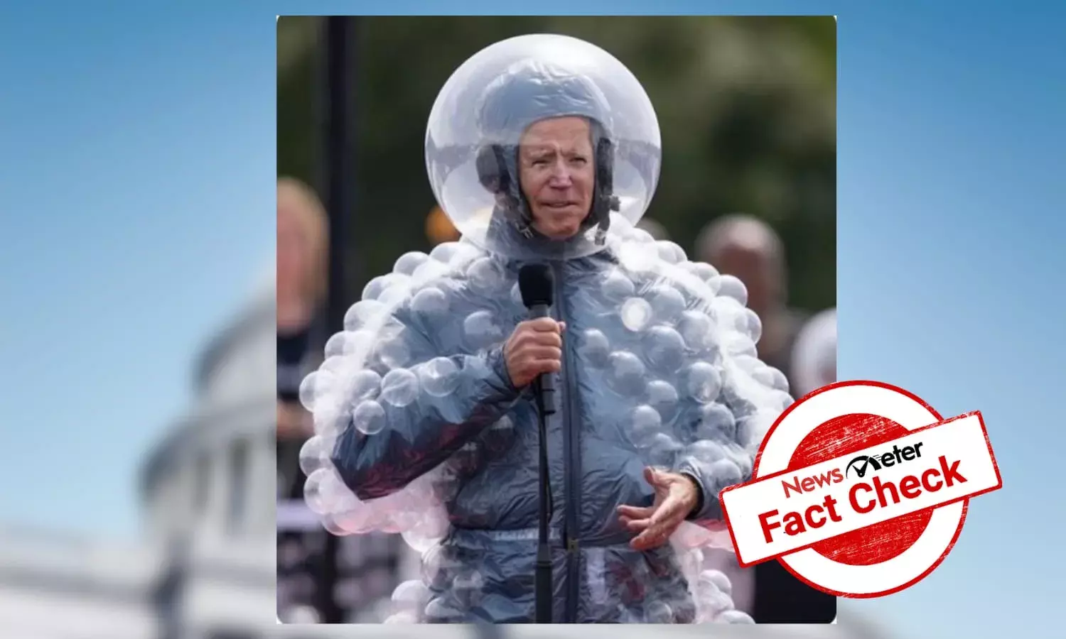 Fact Check: Viral image of Joe Biden in ‘anti-fall’ bubble suit is AI-generated