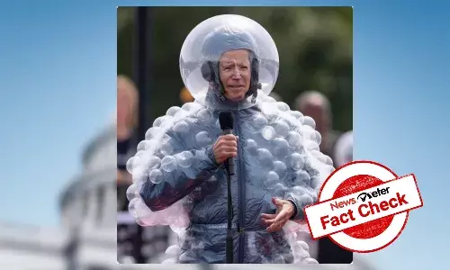 Fact Check: Viral image of Joe Biden in ‘anti-fall’ bubble suit is AI-generated