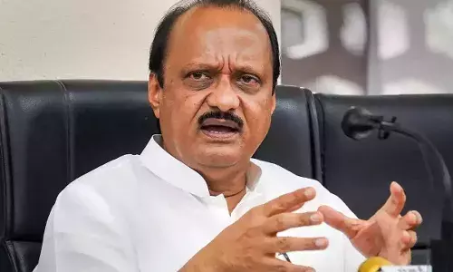 Ajit Pawar, other Maha NCP ministers meet Sharad Pawar in Mumbai.