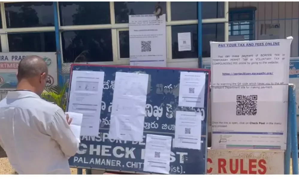 AP transport department introduces UPI payment system at 15 check posts to curb corruption