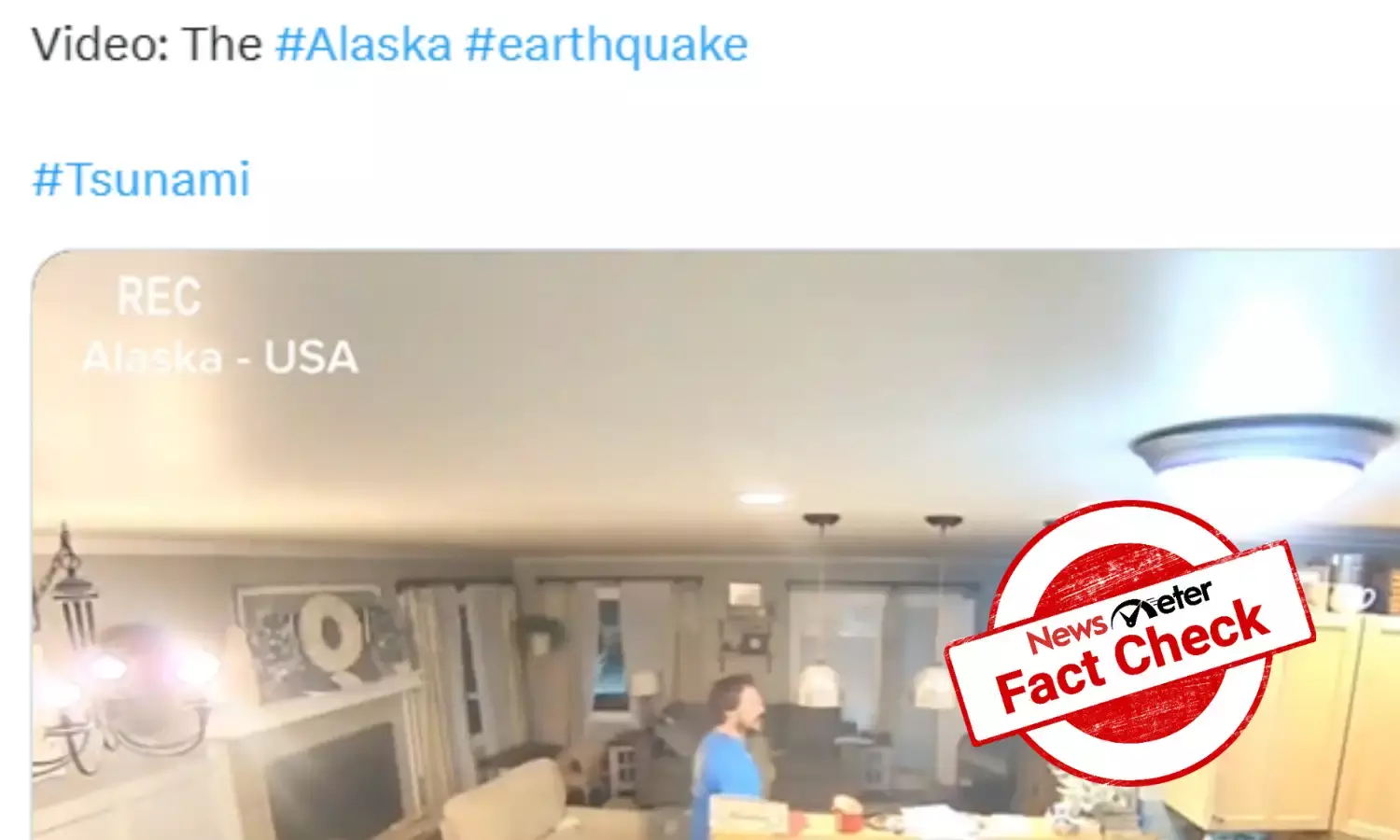 کیا یہ الاسکا میں حال ہی میں ہونے والے زلزلے کی ویڈیو ہے؟