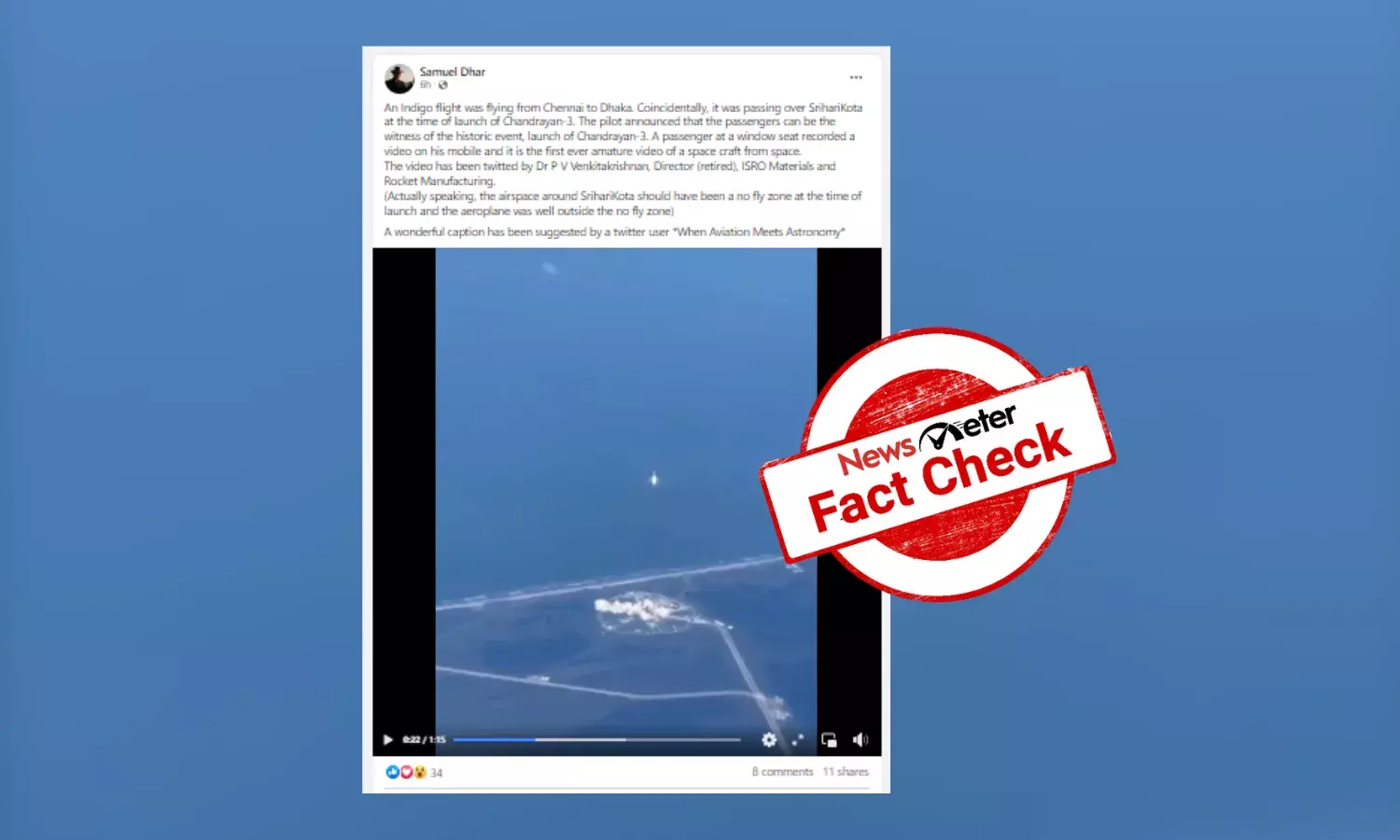 Fact Check: Video of SpaceX rocket shared as visuals of Chandrayaan-3 launch