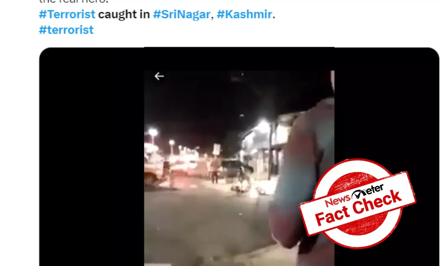 Old video from Brazil shared as terrorist caught in Srinagar