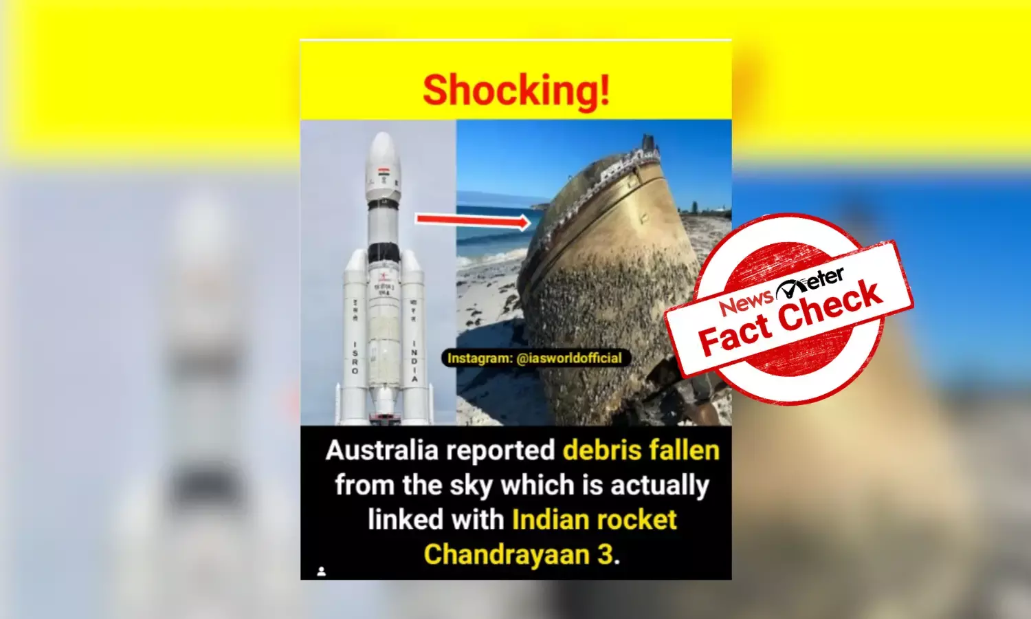 Fact Check: Does mystery object found on Australian beach belong to Chandrayaan-3?
