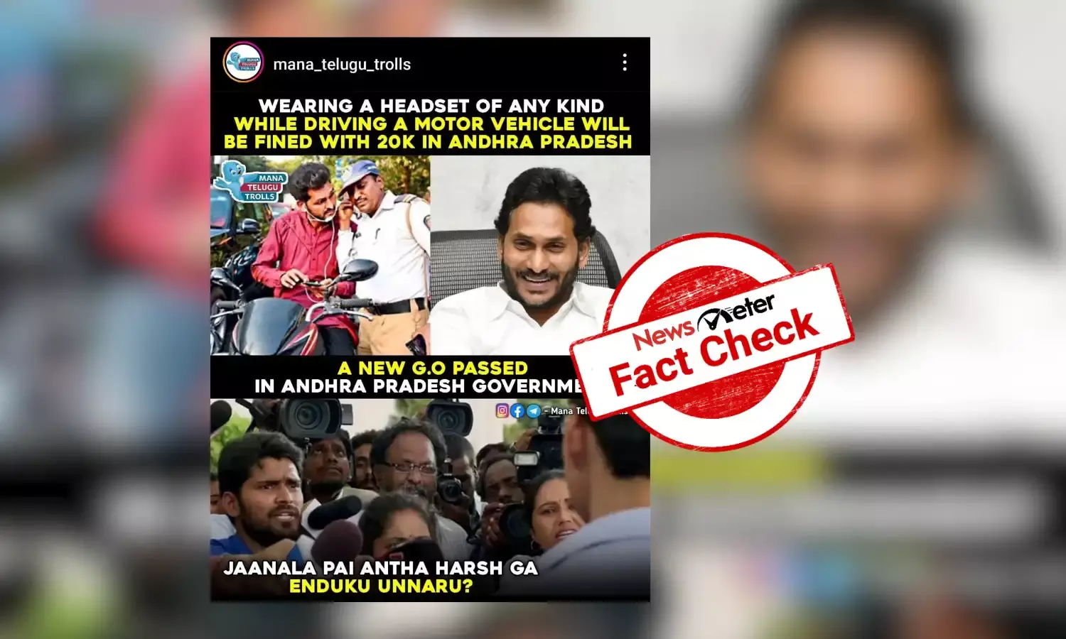 Fact Check: No new Rs 20,000 penalty in AP for driving with earphones, old rules continue