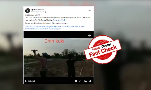 Fact Check: Video of drone attack from Myanmar falsely attributed to Kuki community