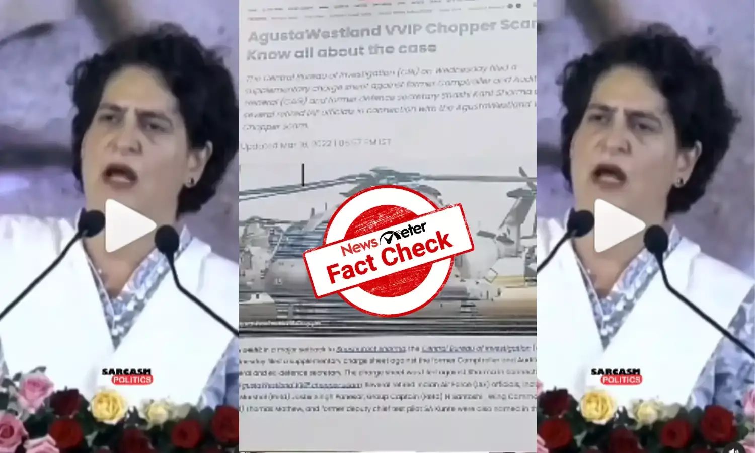Priyanka Gandhi fumbles on ‘Congress scams’ during speech in doctored video
