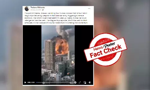 Fact Check: Beirut blast video shared as Russian missile attack on Ukrainian port