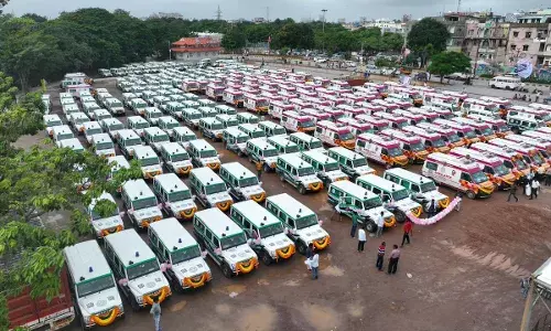 Telangana gets 466 new ambulances, 228 Ammavodi transport vehicles