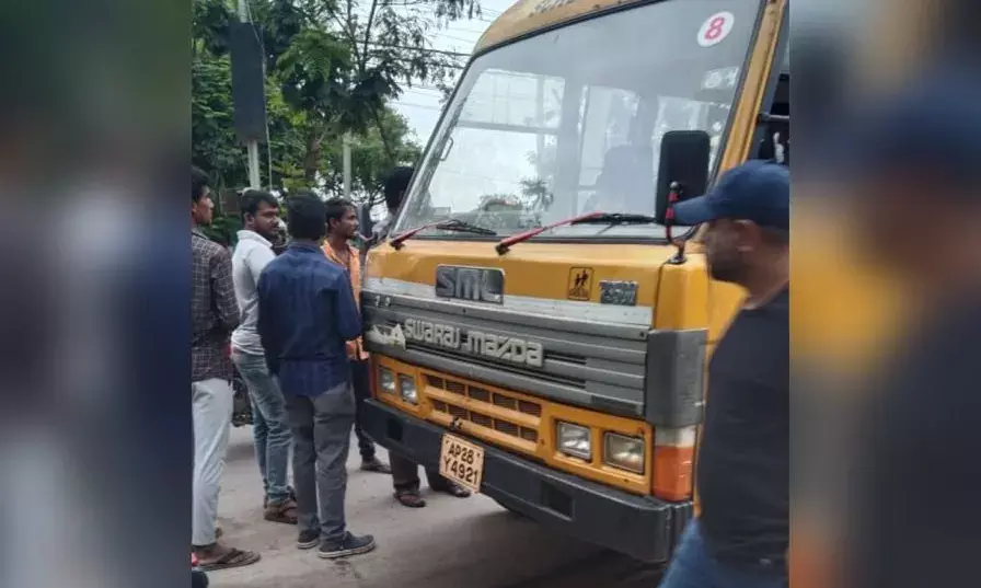 Hyderabad: Standard 3 student killed, father injured after school bus hit car; driver held