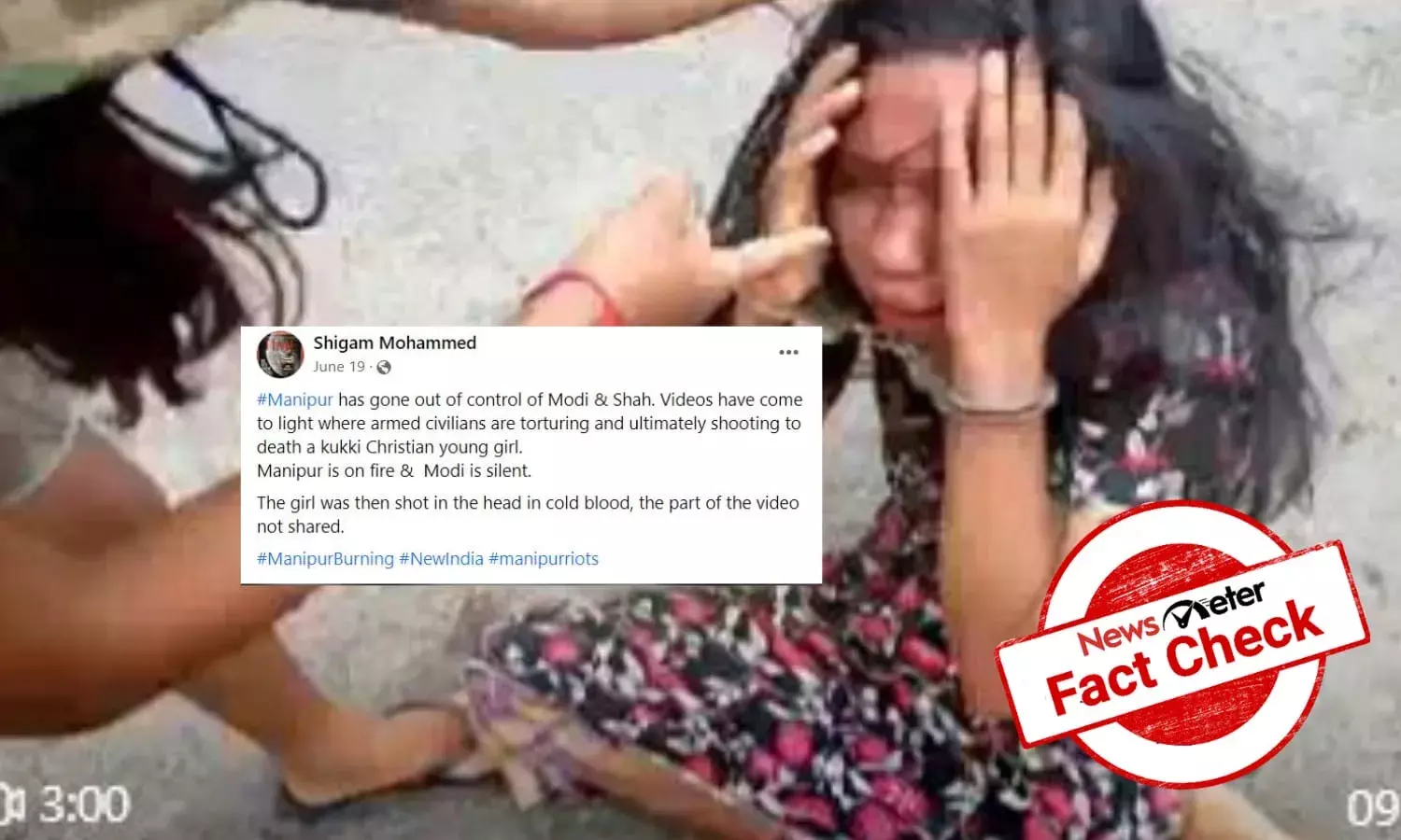 Fact Check: Video of brutal assault on a woman is from Myanmar, not Manipur