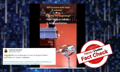 Fact Check: CGI video of a robot playing table tennis like a pro goes viral