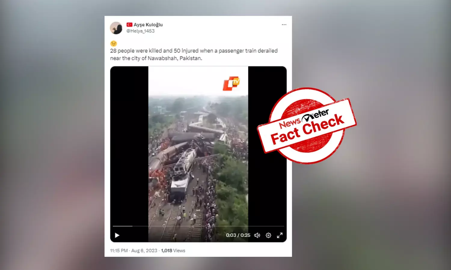 Fact Check: Video of Odisha train accident falsely linked to Pakistan