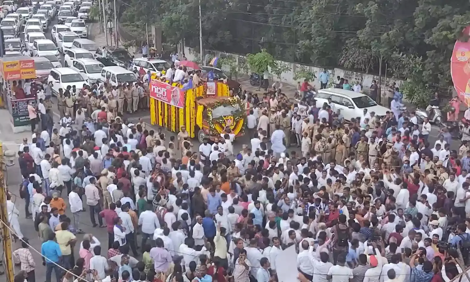 Balladeer Gaddar laid to rest with state honours; thousands pay respect