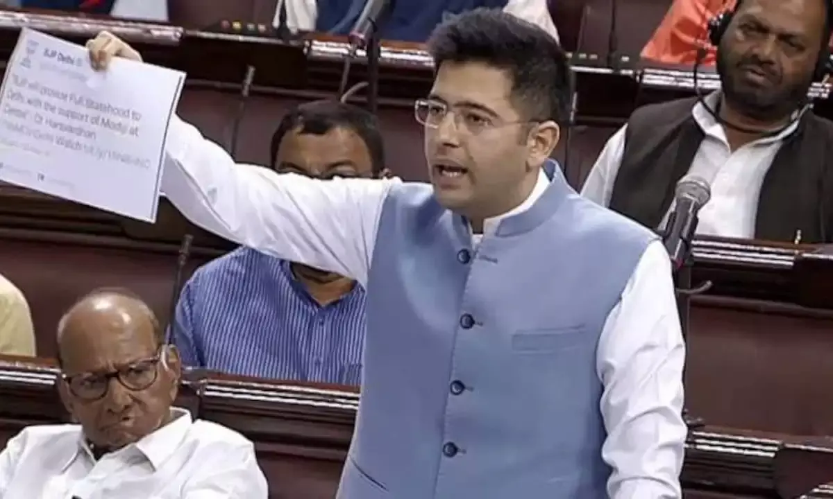 AAP MP Raghav Chadha suspended from Rajya Sabha