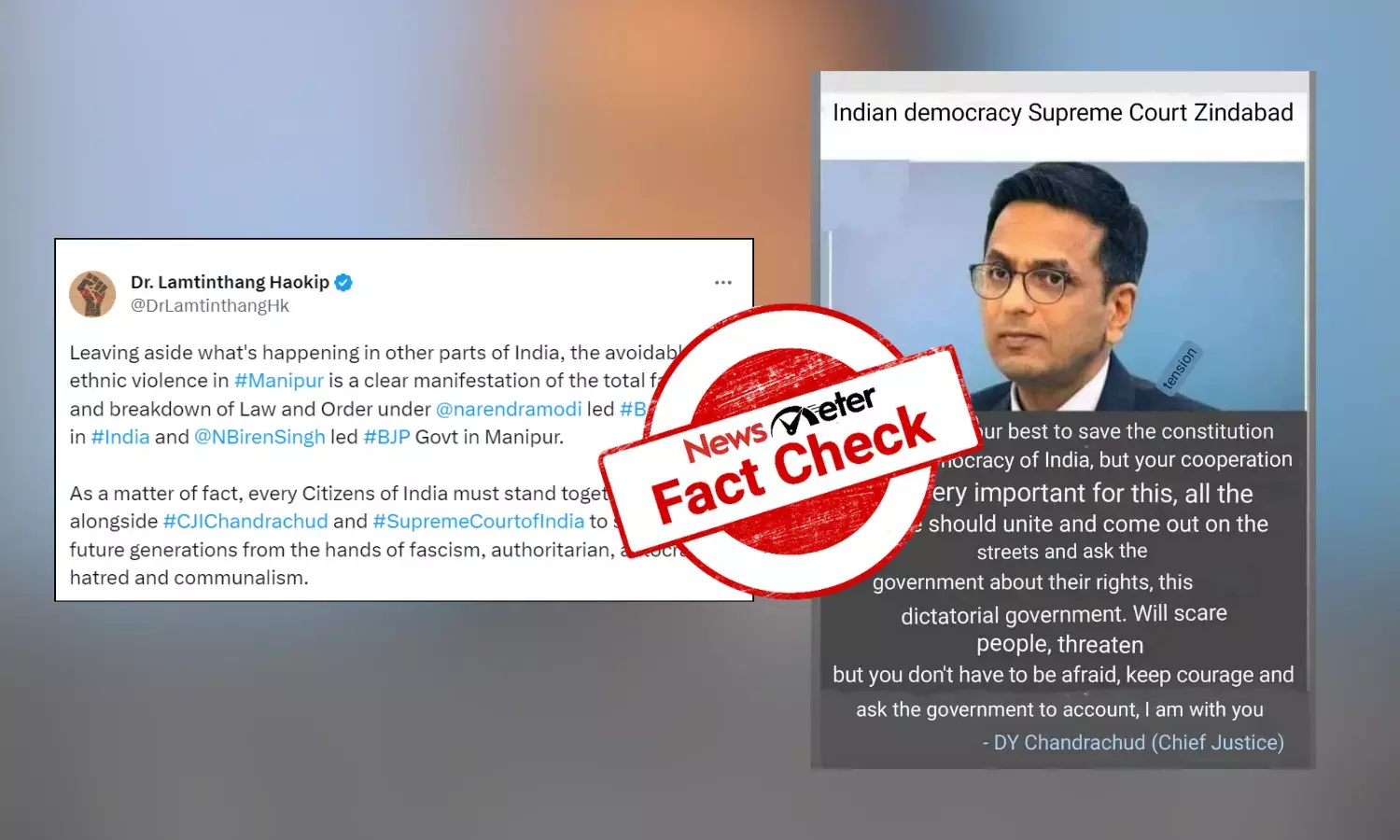Fact Check: Fake statement claims CJI Chandrachud inciting protest against govt