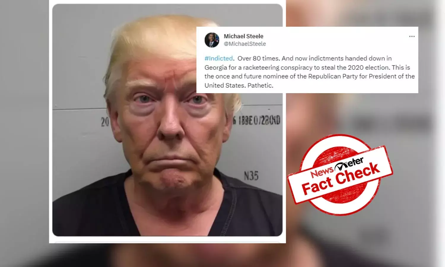 Fact Check: Viral mugshot of Donald Trump is AI generated