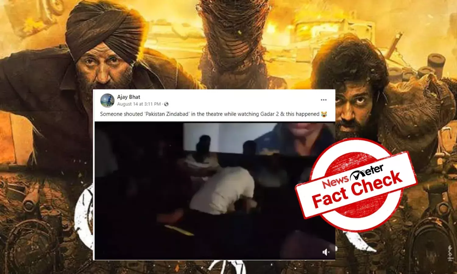 Fact Check: Video of a brawl during Gadar 2 screening shared with misleading claims