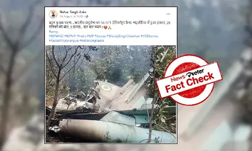 Fact Check: NAF F-7NI jet accident passed off as IAF MI-171 chopper crash