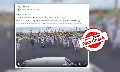 Fact Check: Old video of Tiranaga rally in Haryana passed off as āHar Ghar Tirangaā campaign in Kashmir