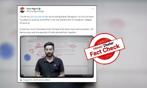 Fact Check: Singer Sonu Nigam did not tweet in support of Unacademy