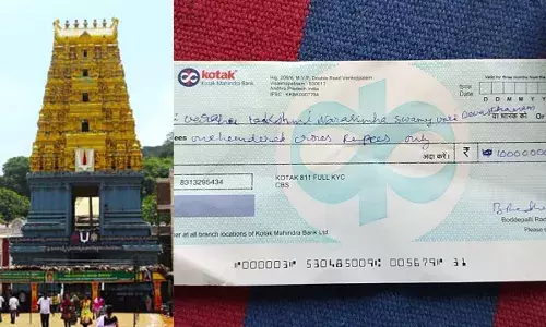Man puts Rs 100 crore cheque in Simhachalam temple hundi, has Rs 17 in bank