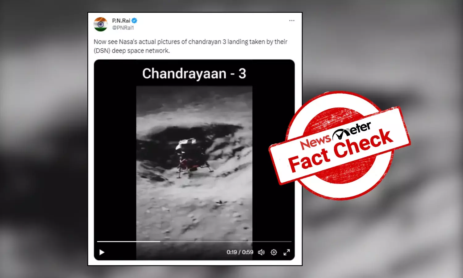 Fact Check: Old animated video shared as NASA footage of Chandrayaan-3 moon landing