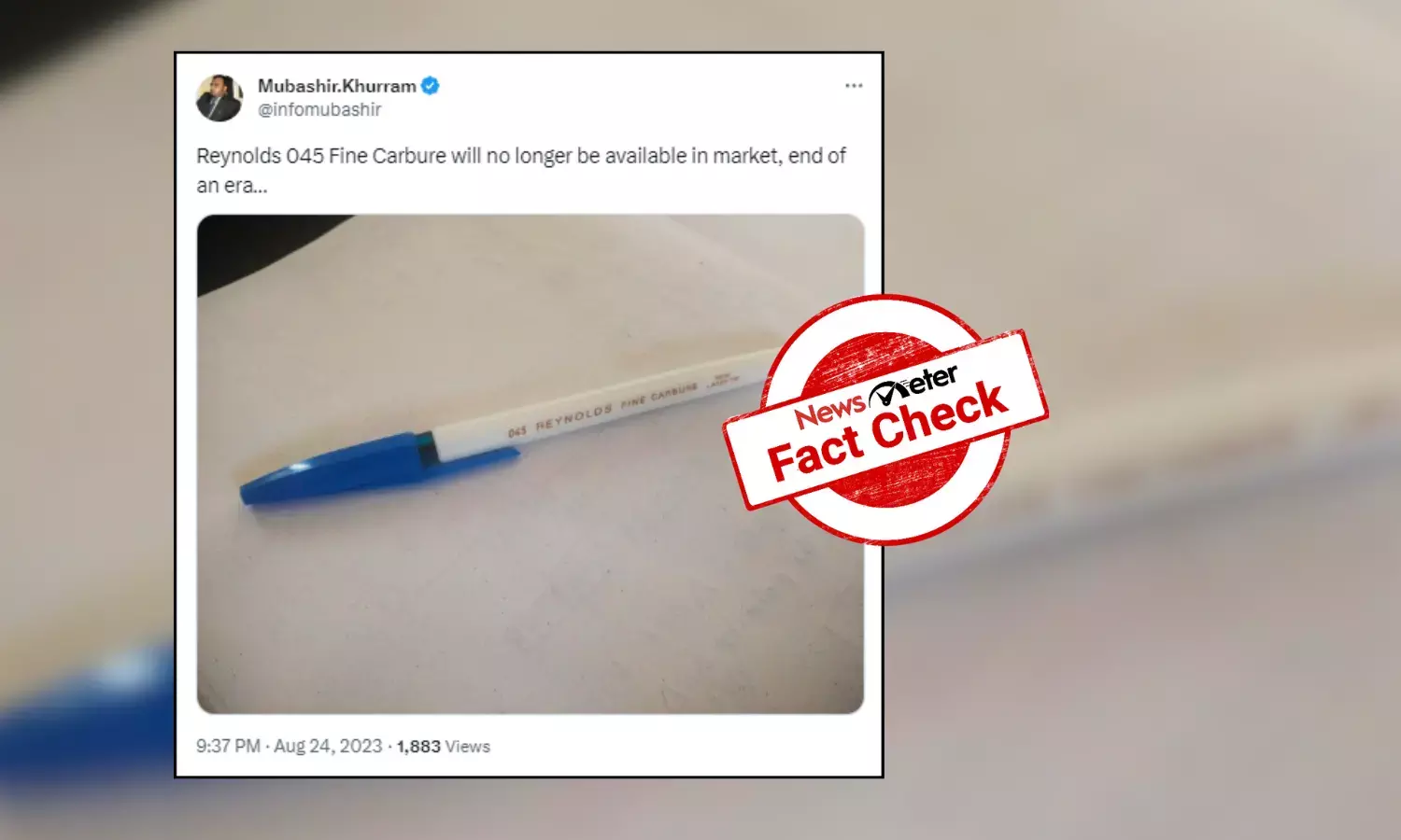 Fact Check: No, Reynolds pen is not leaving the Indian market
