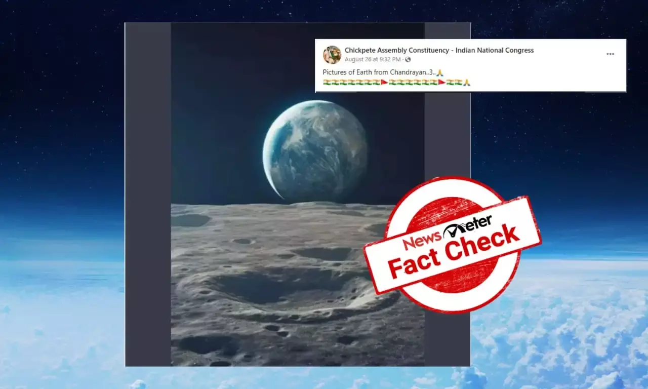 Fact Check: Image showing Earth from moon’s surface is AI-generated