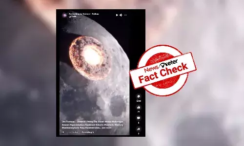 Fact Check: CGI video of asteroid exploding on impact with moon shared as real