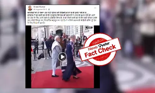 Fact Check: PM Modi’s visit to Queen of Denmark passed off as visit to Queen of England