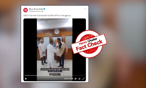 Fact Check: No, ISRO chief Somanath was not felicitated at Bengaluru RSS office