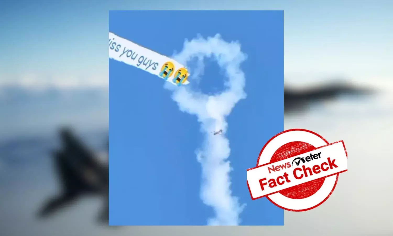Fact Check: Aerobatic stunt video shared as IAF MiG-21 crash in Rajasthan