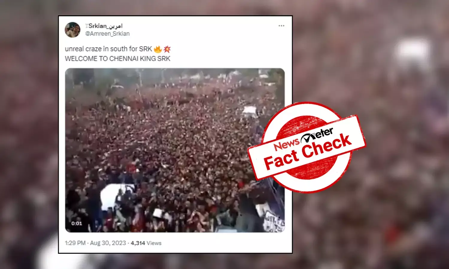 Fact Check: Don 2 promotion video from Patna shared as Shah Rukh Khan’s Chennai visit