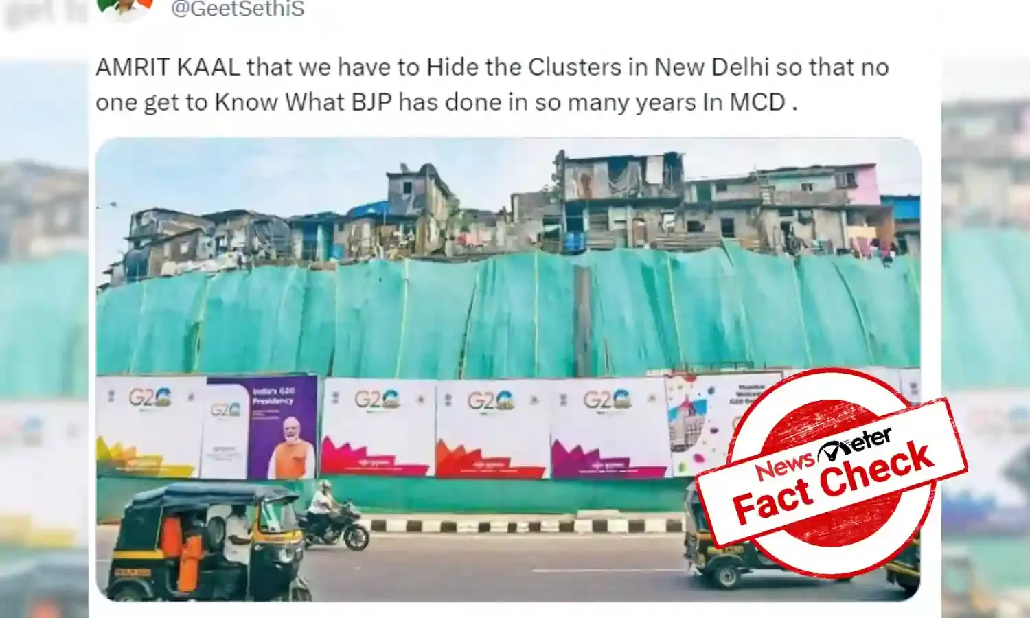 Old image from Mumbai shared as renovation in Delhi ahead of G20 Summit