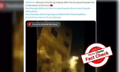 Old video of building collapse shared as recent earthquake in Morocco