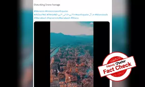 Drone footage shows earthquake aftermath in Morocco? No, the viral video is from Turkey