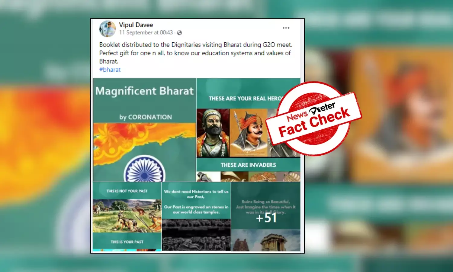 Fact Check: Booklet titled ‘Magnificent Bharat’ was not gifted to G20 dignitaries