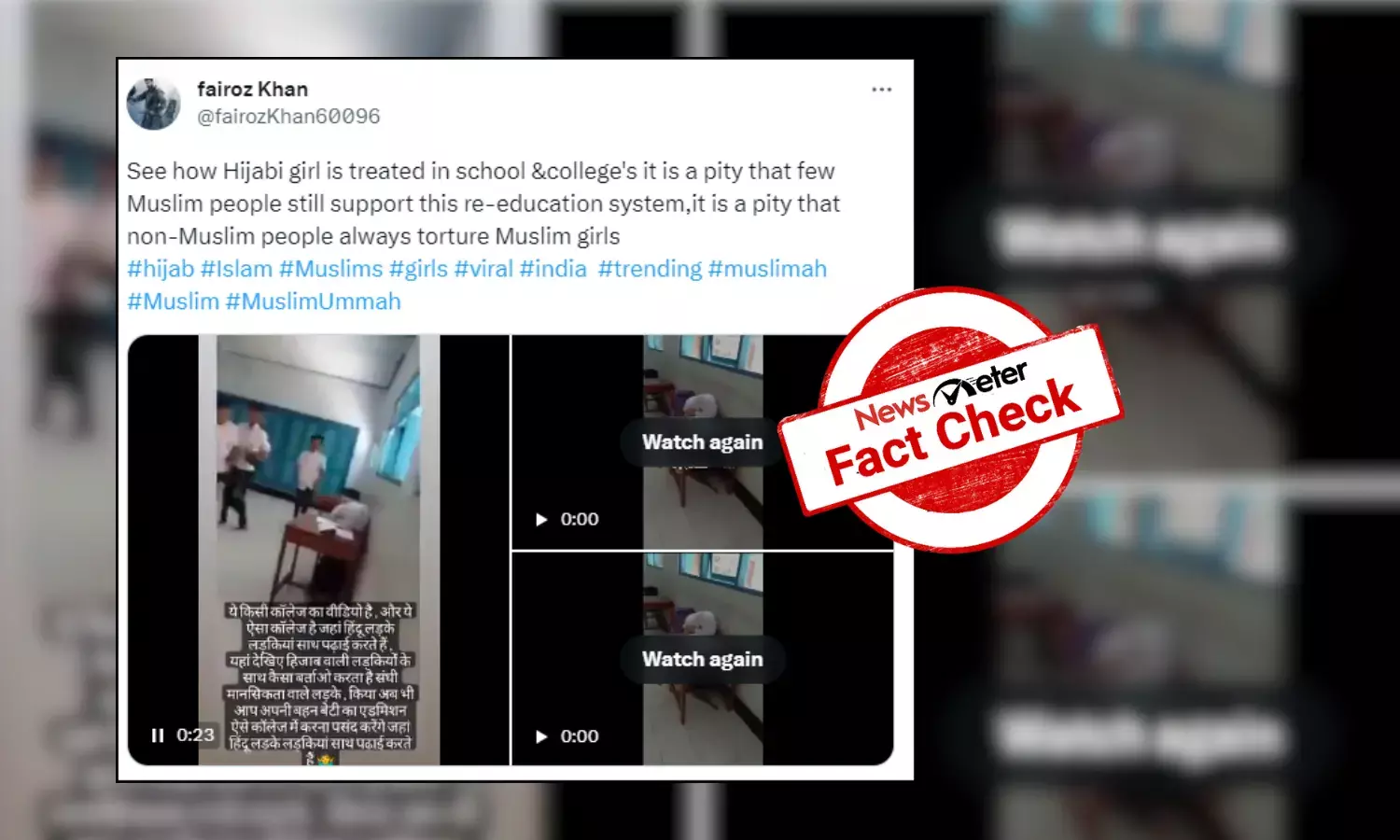 Fact Check: Video of boys assaulting Hijab-clad classmate is from Indonesia, not India