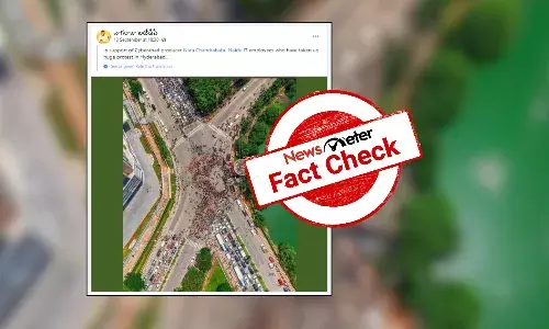 IT employees protest against Chandrababu Naiduās arrest in Hyderabad? Read the fact-check