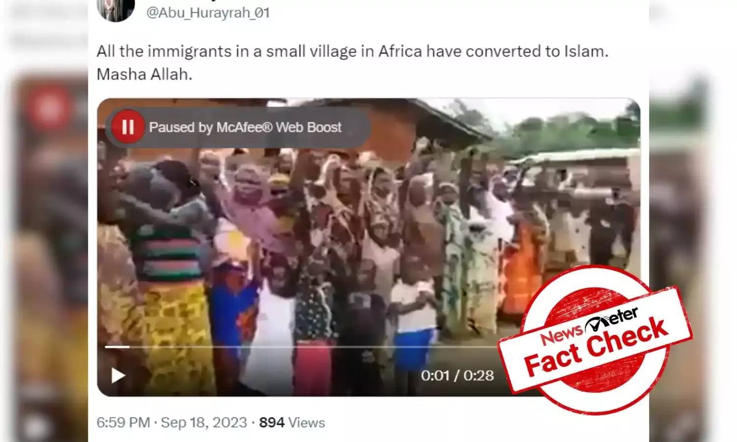 Old video of people converting to Islam in Africa shared as recent