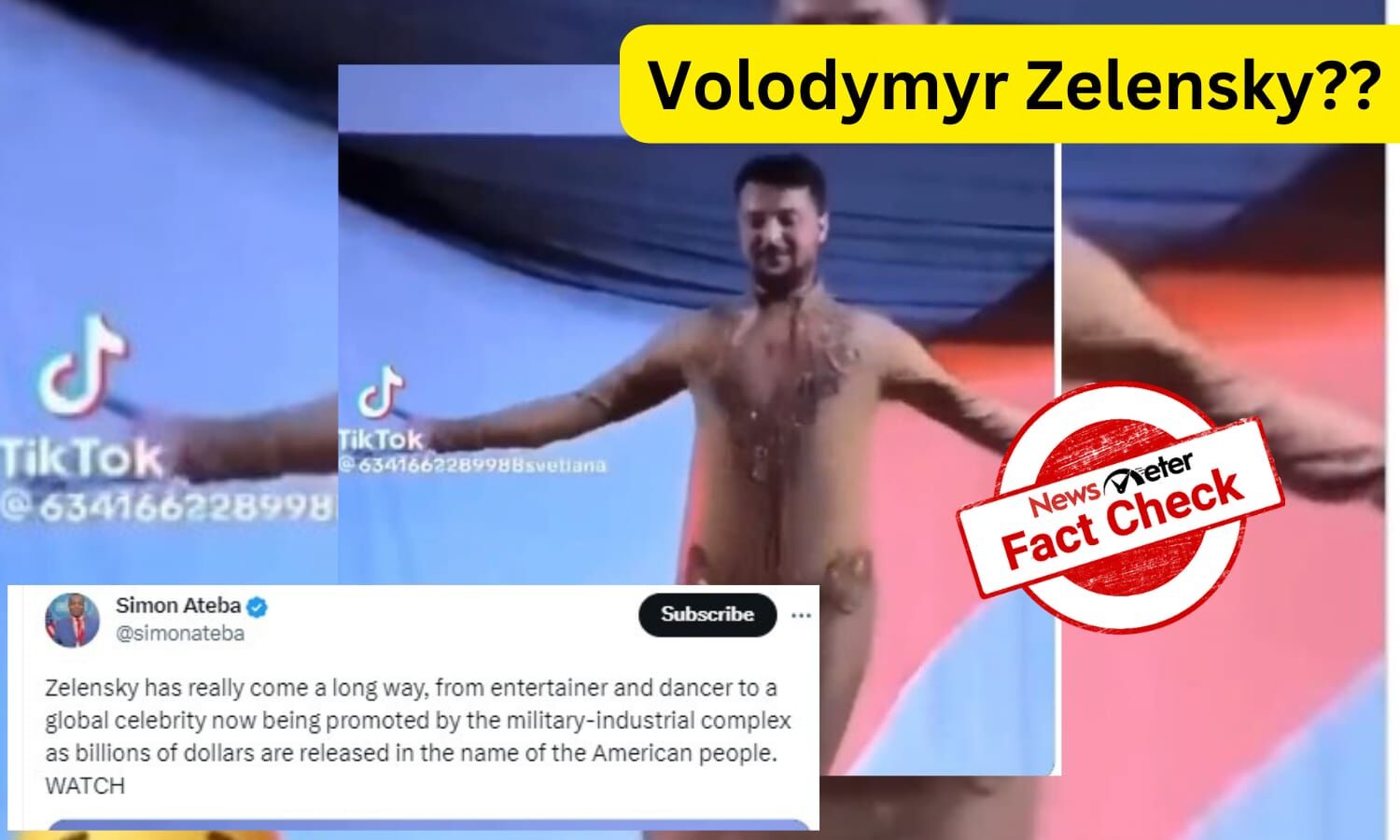 The man in the video is not Volodymyr Zelenskyy, but the dancer Pablo Acosta  from Argentina