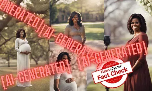 Fact Check: Viral images of pregnant former US first lady Michelle Obama are AI-generated