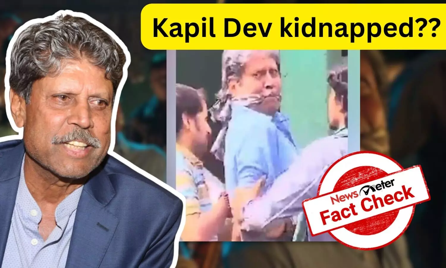 Fact Check Does viral video show cricket legend Kapil Dev being abducted?